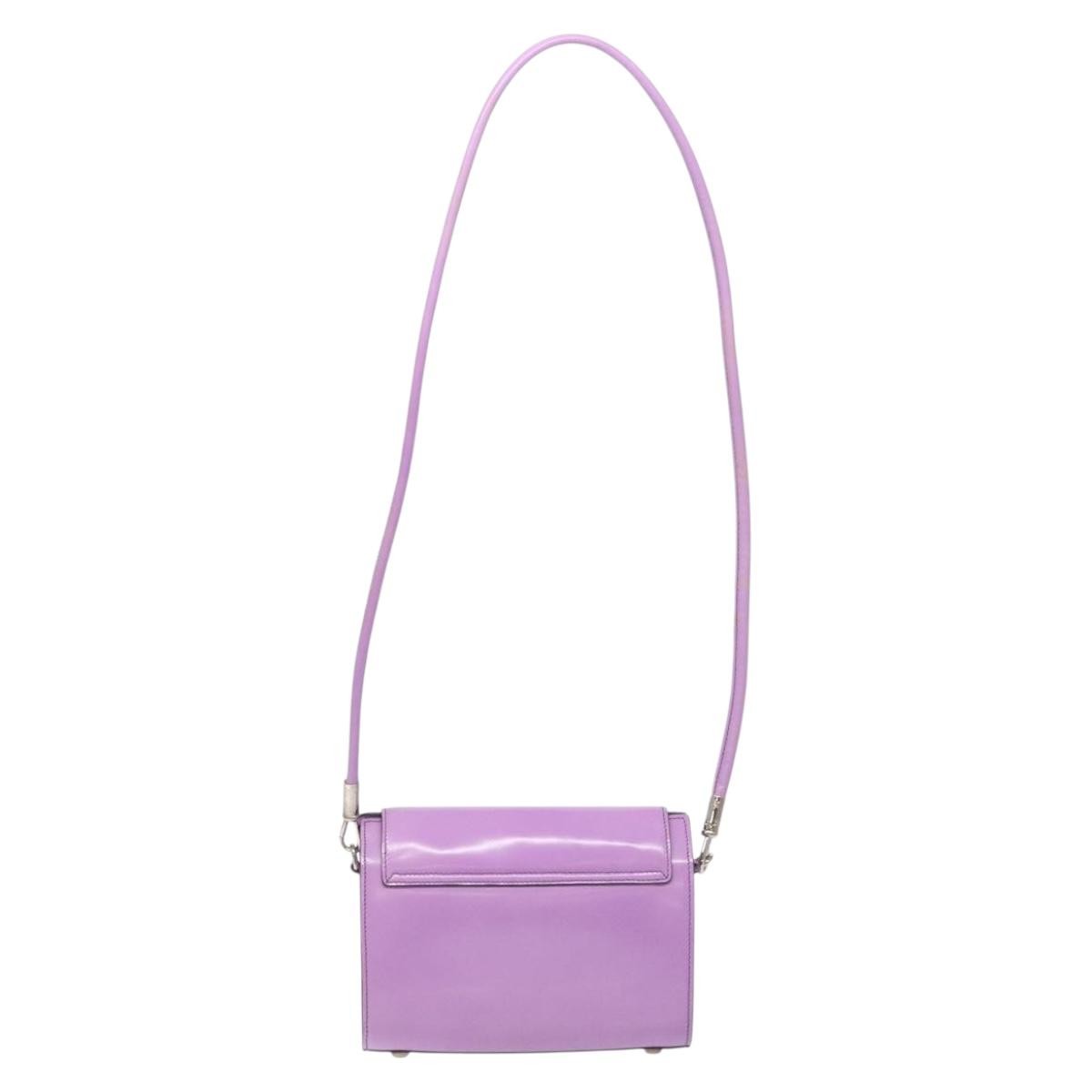 Celine Shoulder Bag Leather, PURPLE, LEATHER, Shoulder bag