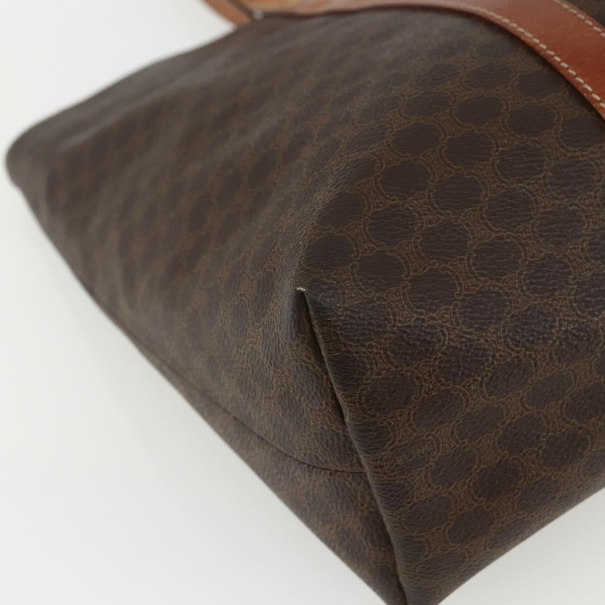 Celine Vintage Macadam Tote bag Canvas and Leather, BROWN, CANVAS, Tote bag