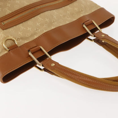 Louis Vuitton Lucille Handbag Mini Lin, BEIGE, CANVAS, Tote bag