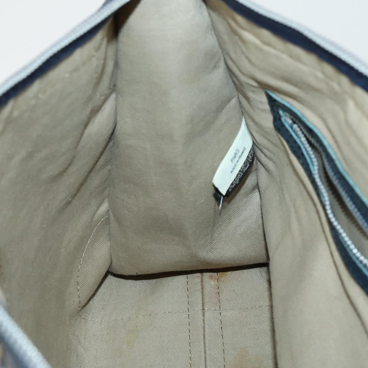 Christian Dior Vintage Trotter Boston Bag Canvas, NAVY, CANVAS, Travel bag