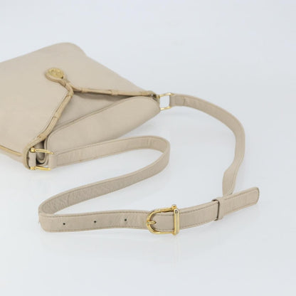 Celine Vintage Shoulder Bag Leather, BEIGE, LEATHER, Shoulder bag