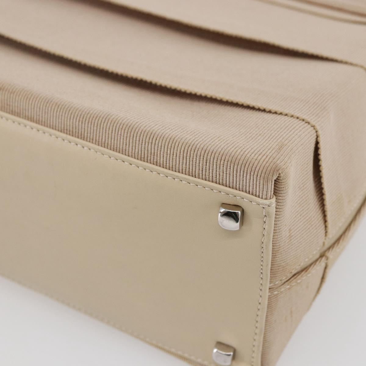 Salvatore Ferragamo Vintage Gancini Cage Top Handle Bag Canvas, BEIGE, CANVAS, Bag