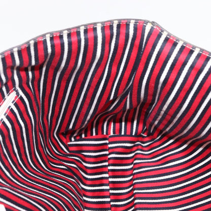 Gucci Abbey Tote GG Canvas with Leather, NAVY, CANVAS, Tote bag