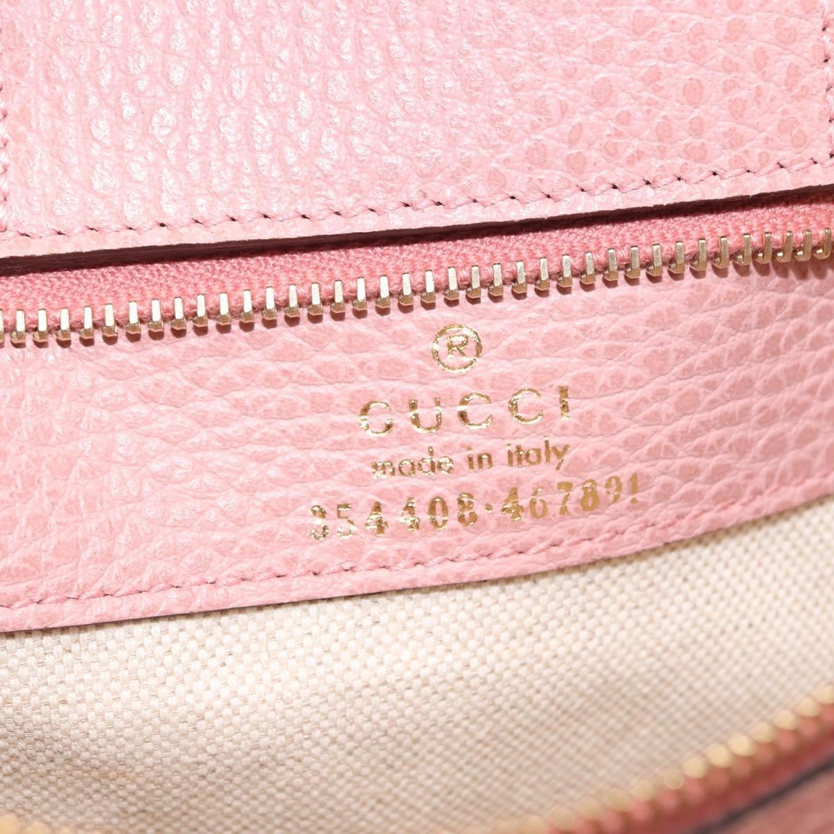 Gucci Swing Tote Leather, PINK, LEATHER, Tote bag