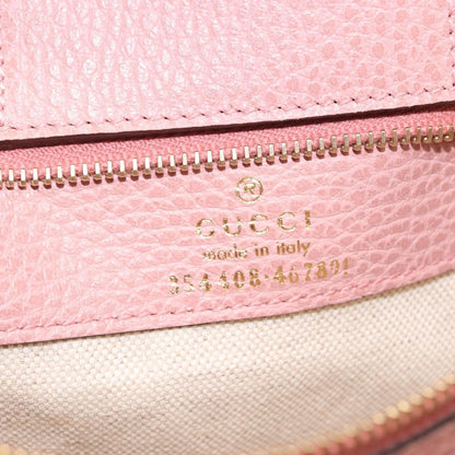 Gucci Swing Tote Leather, PINK, LEATHER, Tote bag