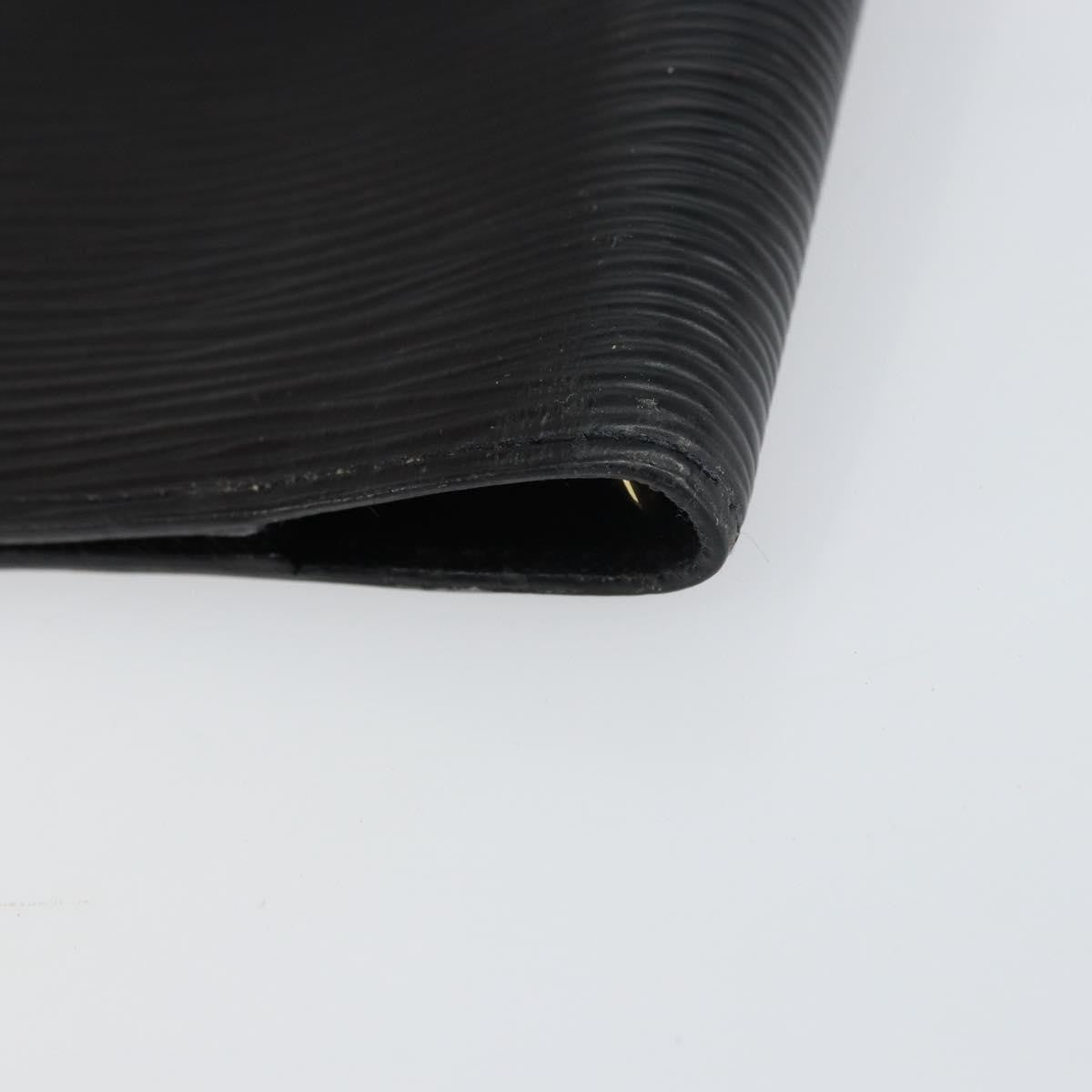Louis Vuitton Agenda Cover Epi Leather, BLACK, LEATHER, Wallets