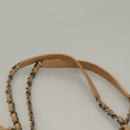 Chanel Petite Shopping Tote Quilted Calfskin, BEIGE, LEATHER, Tote bag