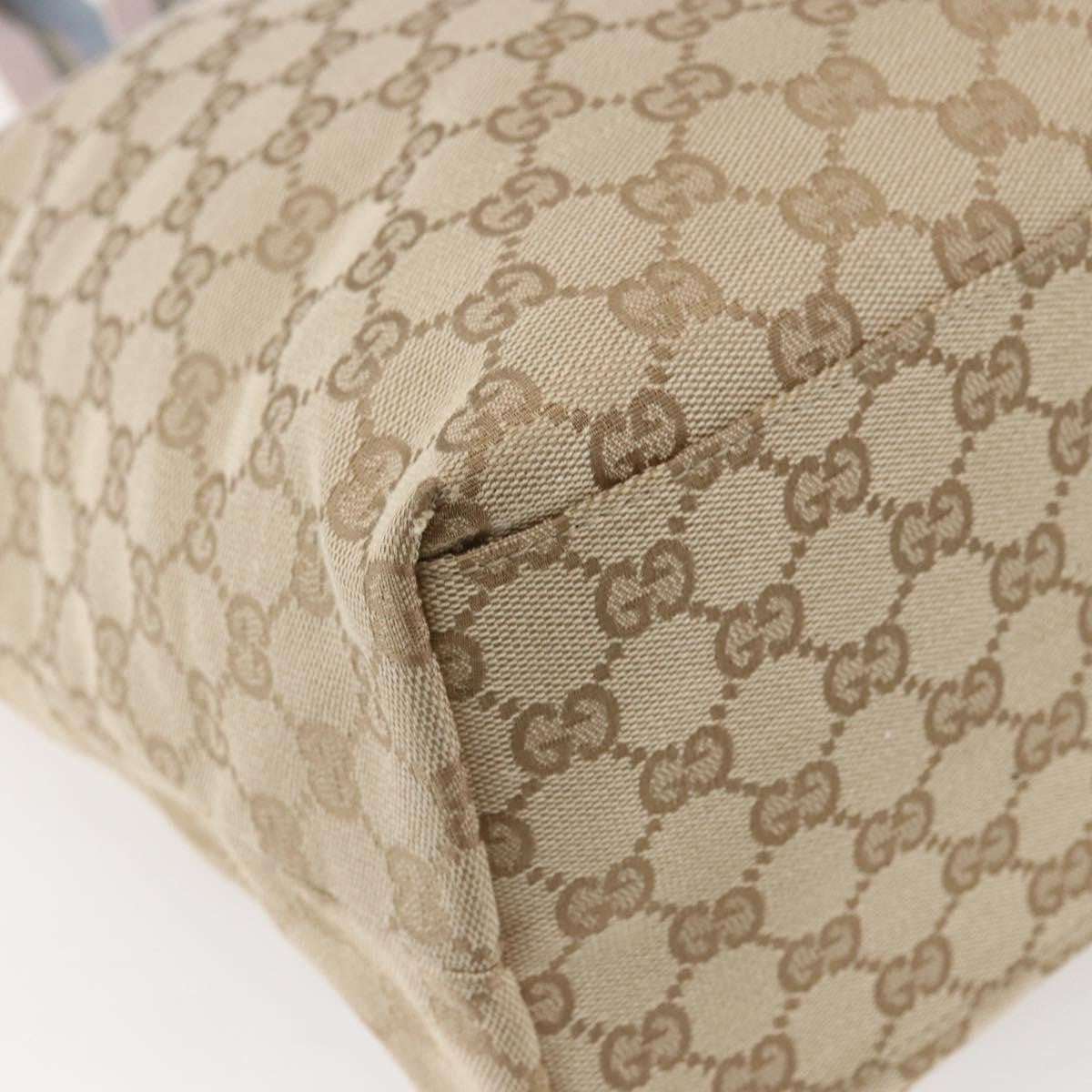 Gucci Diaper Web Strap Tote GG Canvas, BEIGE, CANVAS, Tote bag