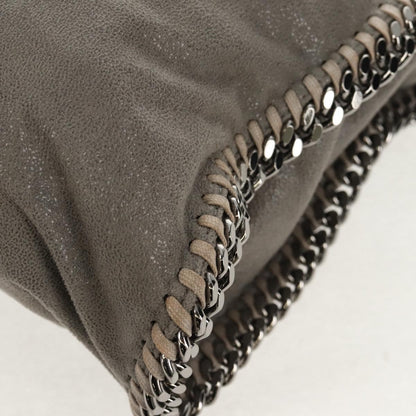 Stella McCartney Falabella Fold Over Bag Faux Leather, GRAY, POLYESTER, Shoulder bag