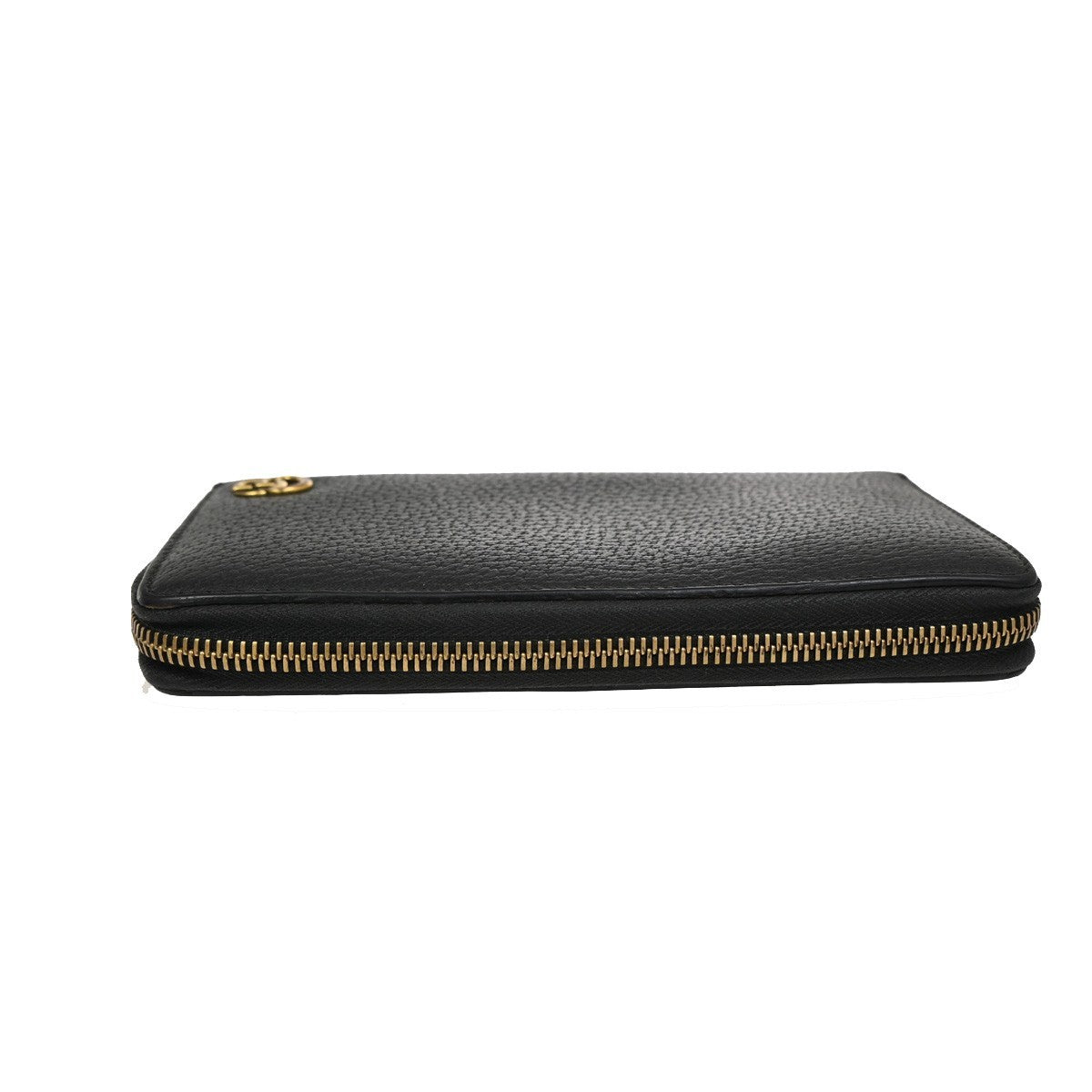 Gucci GG Marmont Zip Around Wallet Leather, BLACK, LEATHER, Wallets