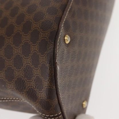 Celine Vintage Macadam Handbag Canvas, BROWN, CANVAS, Handbag