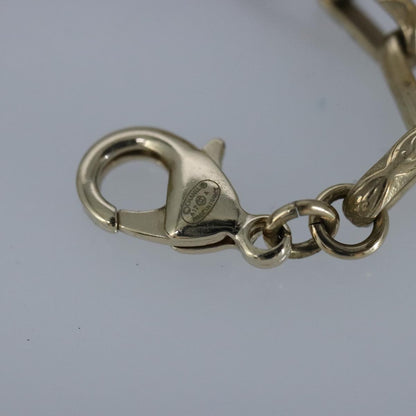 Chanel Vintage Double Strand CC Pendant Necklace Metal with Crystals, GOLD, METAL, Necklace