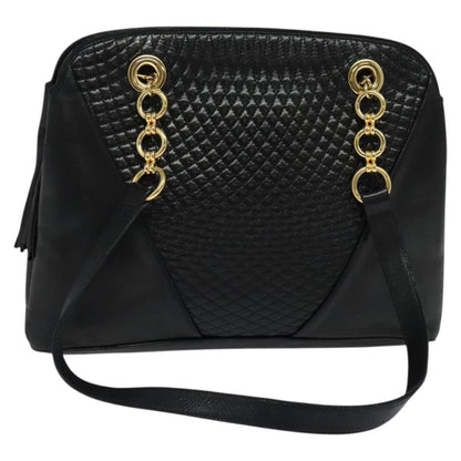 Bally Vintage Shoulder Bag Quilted leather, Black, Leather, Shoulder Bag