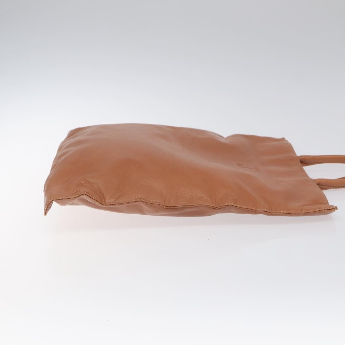 Loewe Anagram handbag Leather, BROWN, LEATHER, Handbag