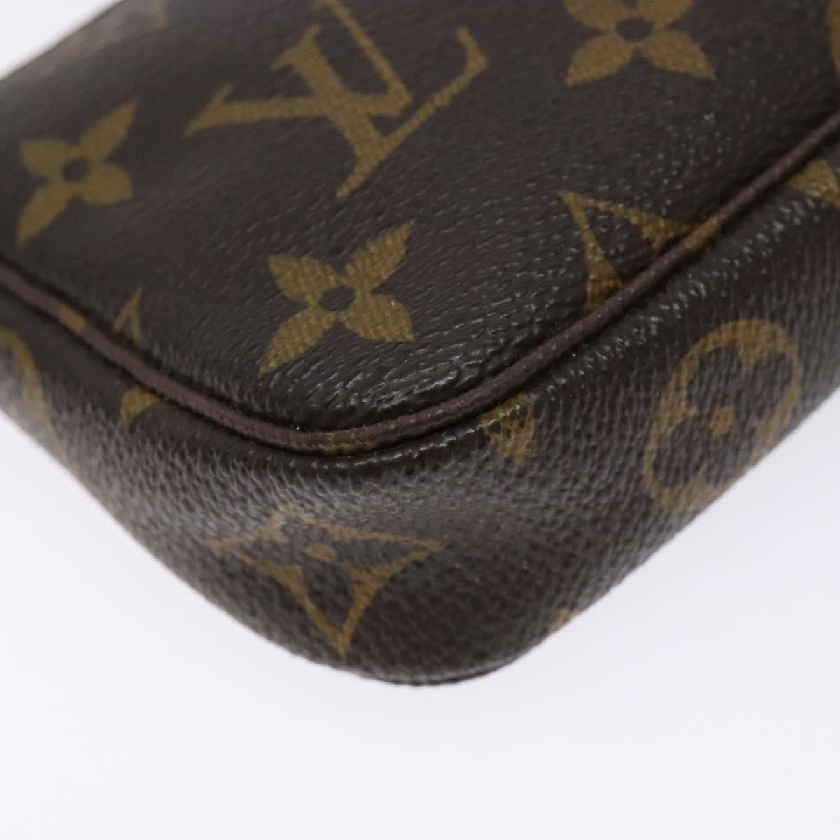Louis Vuitton Mini pochette accessoires Canvas, BROWN, CANVAS, Clutche & pouche