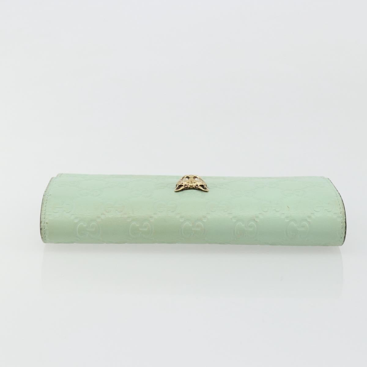Gucci Guccissima Wallet Motif GG, Green, Leather, Wallet