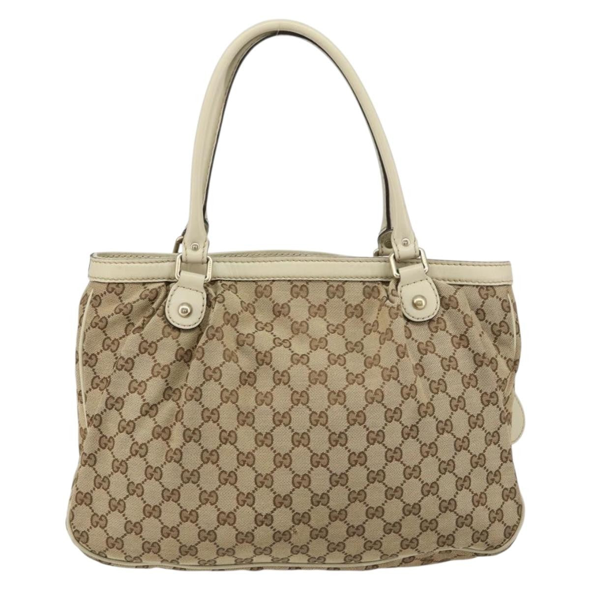 Gucci Sukey Top Handle Tote GG Canvas, BEIGE, CANVAS, Tote bag