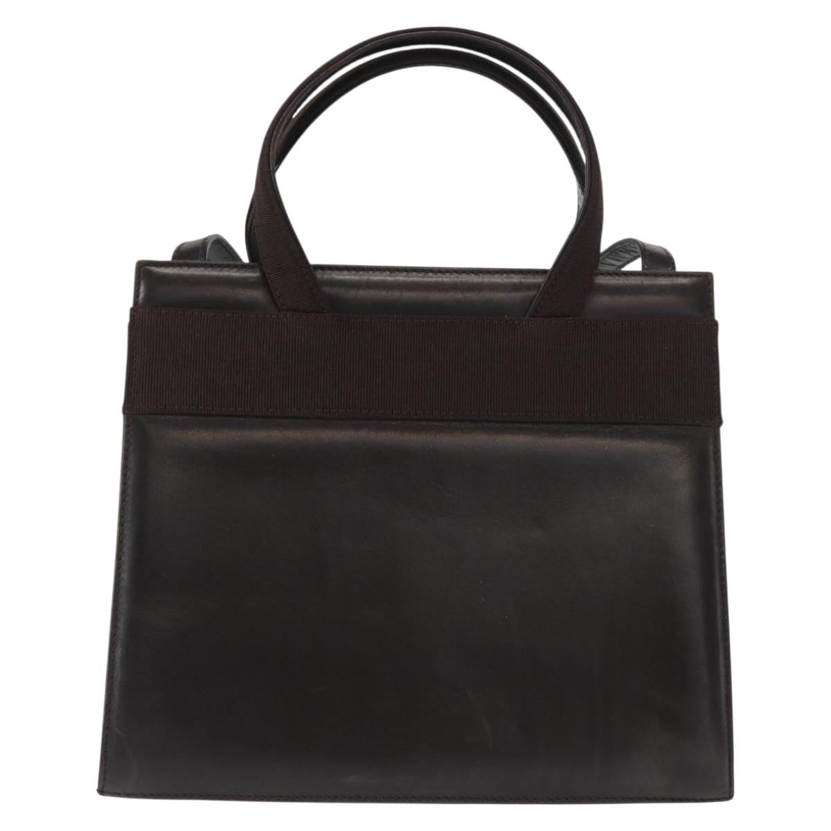 Salvatore Ferragamo Convertible Vara Bow Tote Leather, BROWN, LEATHER, Handbag