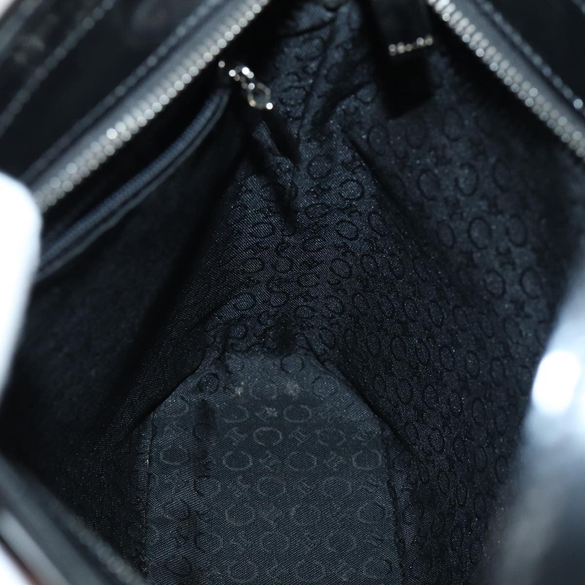 Celine Vintage Macadam Shopper Tote Venyl, BLACK, CANVAS, Tote bag