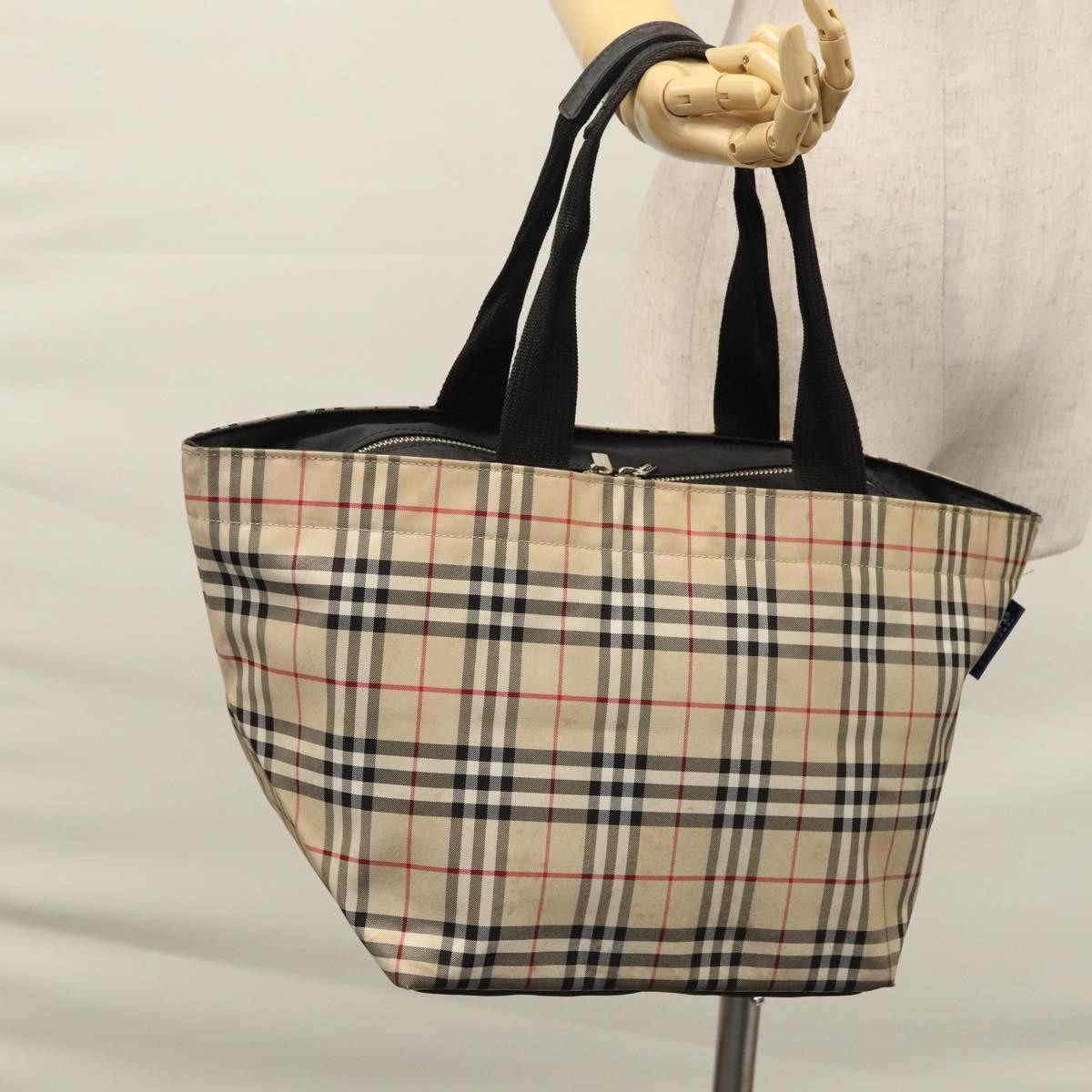 Burberry Nova Check Tote Nylon, BEIGE, NYLON, Tote bag