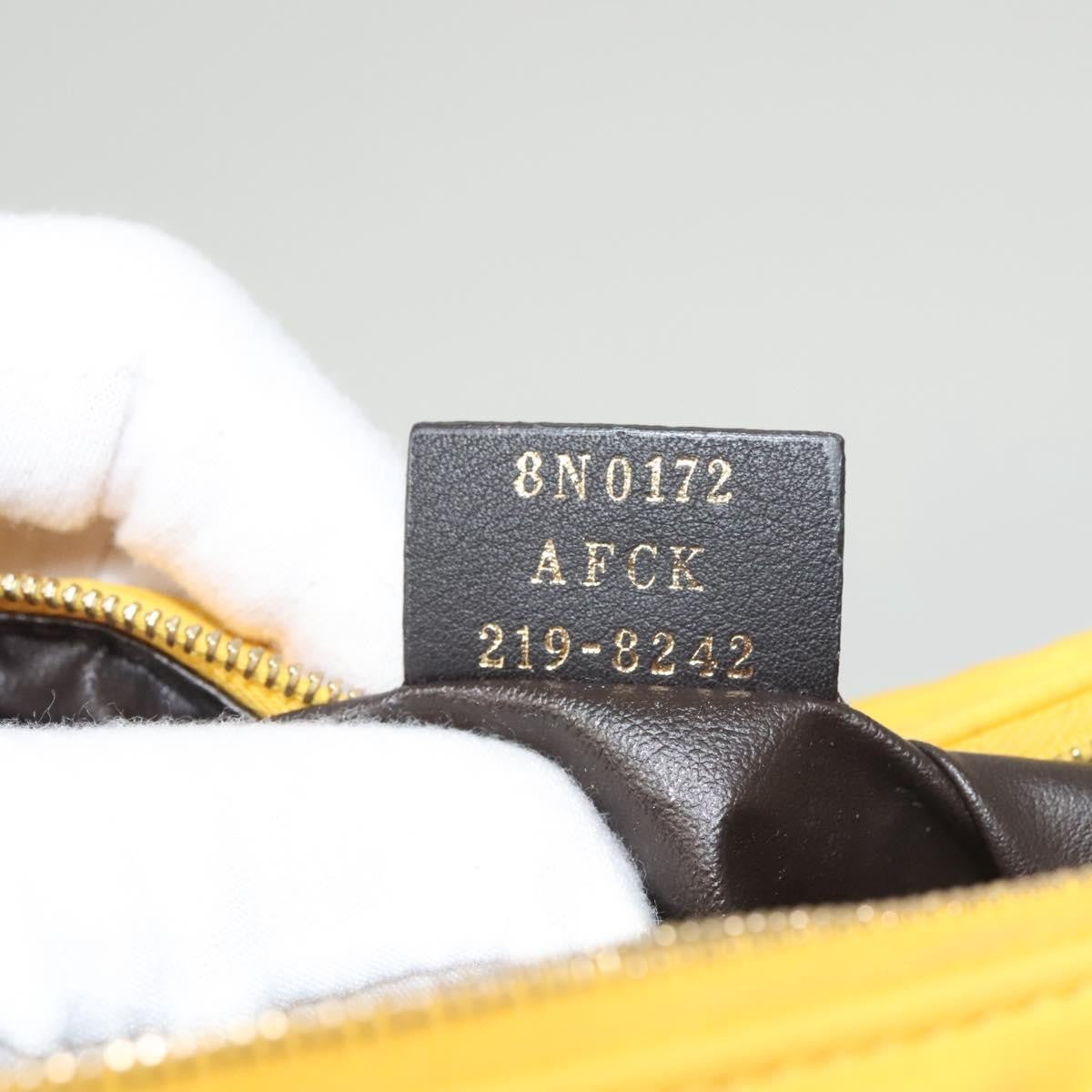 Fendi Vintage Toiletry Pouch Nylon, YELLOW, NYLON, Clutche & pouche