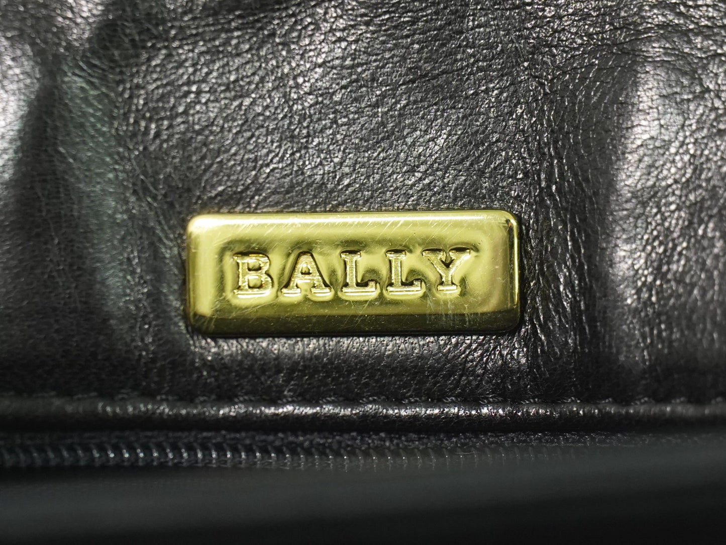 Bally Vintage Handbag Leather, BLACK, LEATHER, Handbag