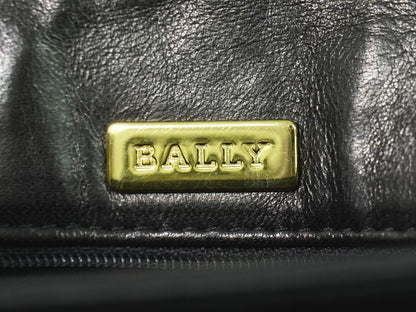 Bally Vintage Handbag Leather, BLACK, LEATHER, Handbag