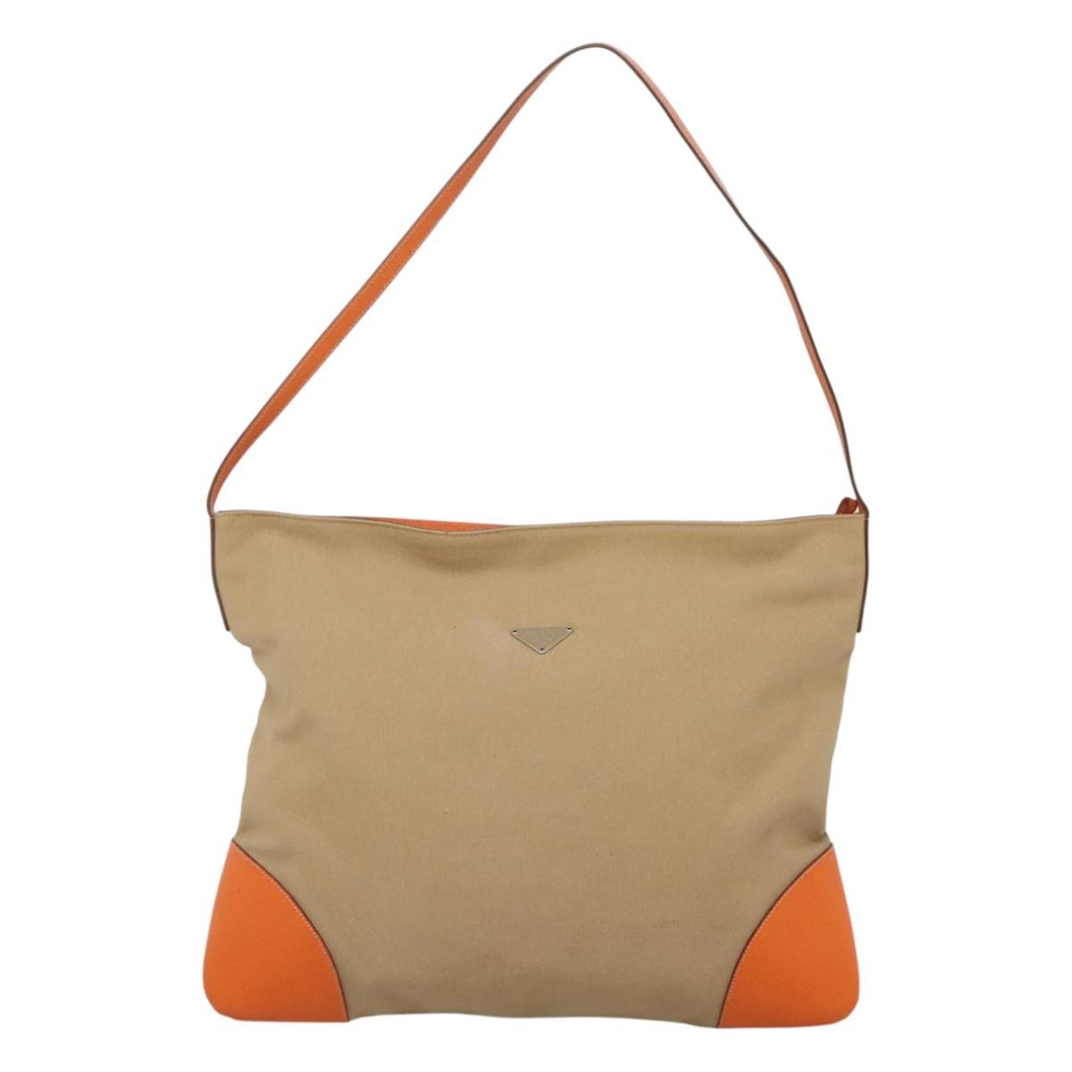 Prada Flat Tote Canvas, BEIGE, CANVAS, Tote bag