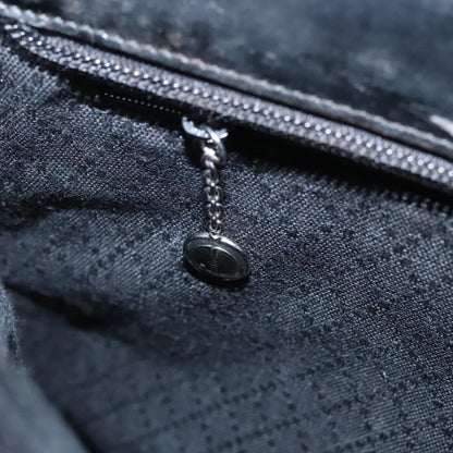 Gucci Vintage Bamboo Handle Bag Nylon, BLACK, CANVAS, Handbag