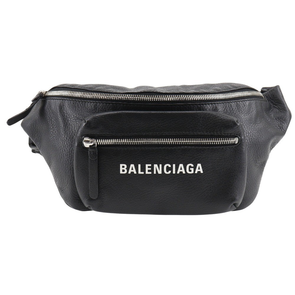 Balenciaga Everyday Waist Bag Leather, BLACK, LEATHER, Crossbody bag