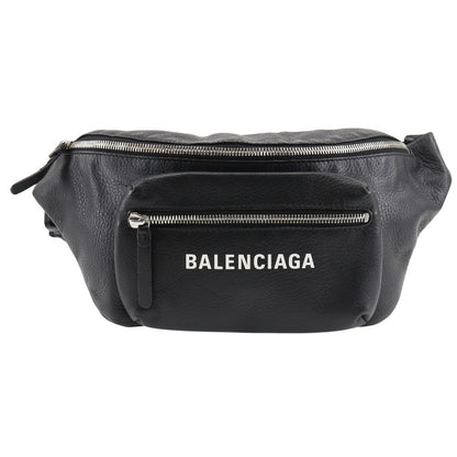 Balenciaga Everyday Waist Bag Leather, BLACK, LEATHER, Crossbody bag