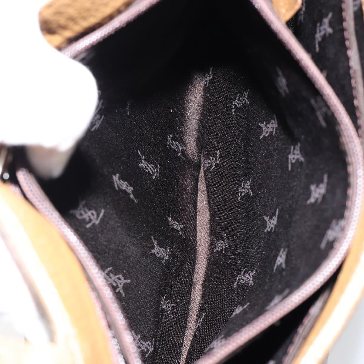 Saint Laurent Vintage Handbag Leather, BROWN, LEATHER, Handbag