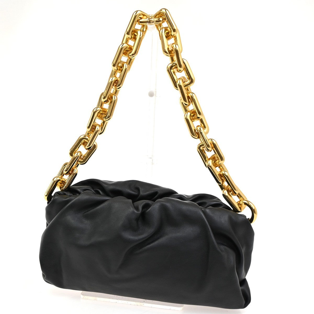 Bottega Veneta The Chain Pouch Leather, BLACK, LEATHER, Shoulder bag