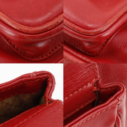 Gucci Vintage Bamboo Backpack Leather, Red, Leather, Backpack