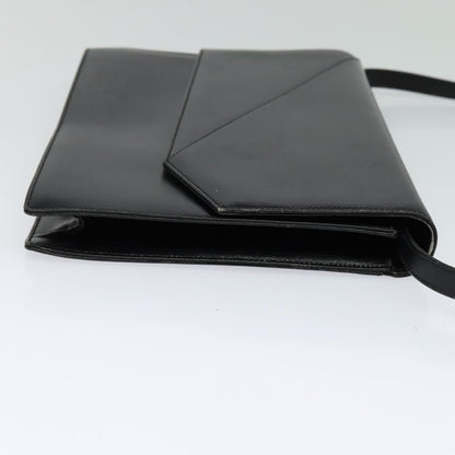 Gucci Vintage Flap Shoulder Bag Leather, BLACK, LEATHER, Shoulder bag