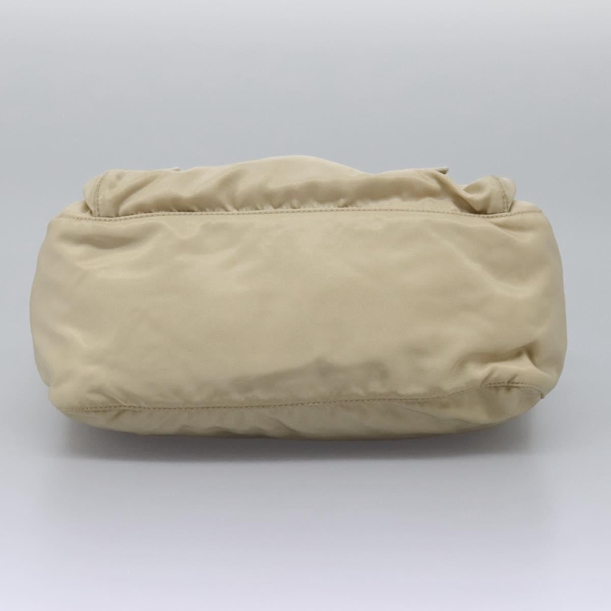 Prada Double Buckle Flap Messenger Bag Tessuto, BEIGE, NYLON, Shoulder bag