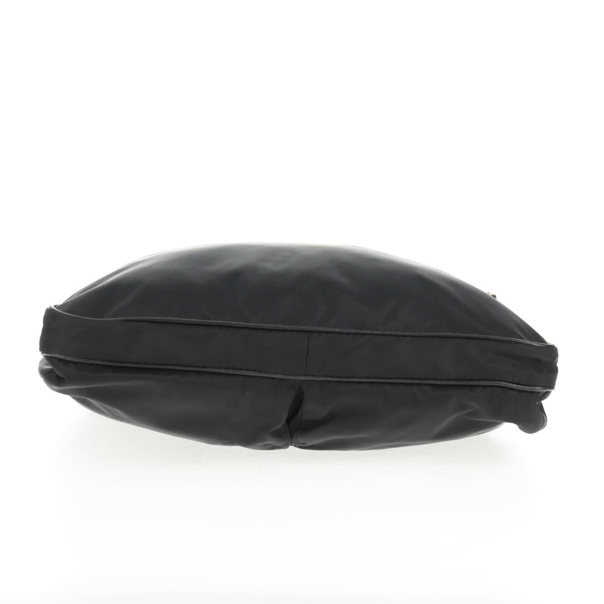 Prada Zip Messenger Quilted Tessuto, BLACK, NYLON, Shoulder bag