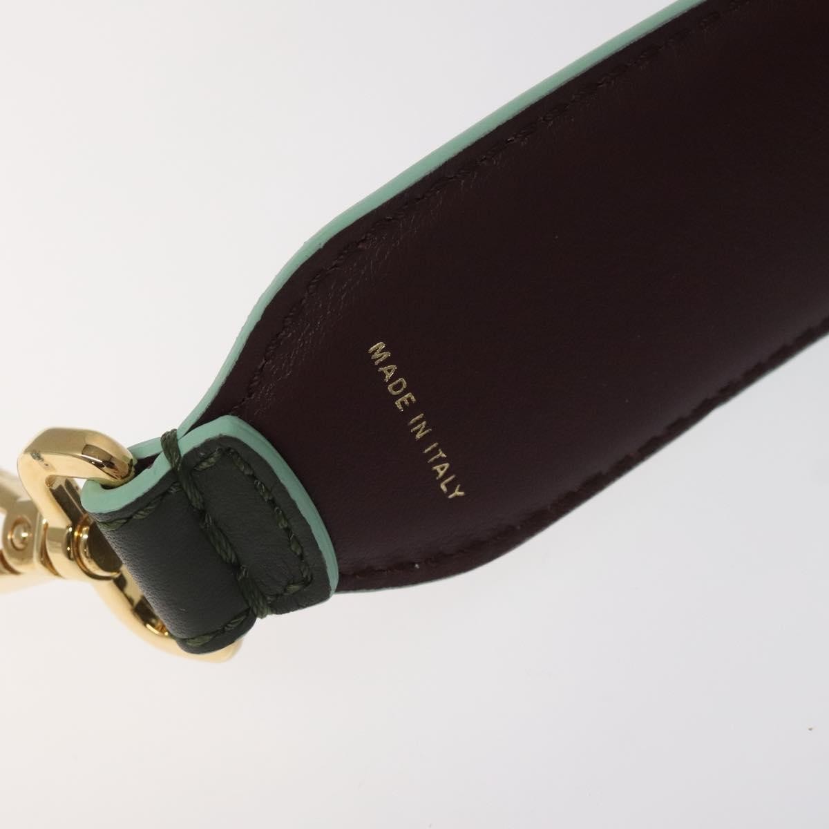 Fendi Strap You Shoulder Strap Leather, GREEN, LEATHER, Straps