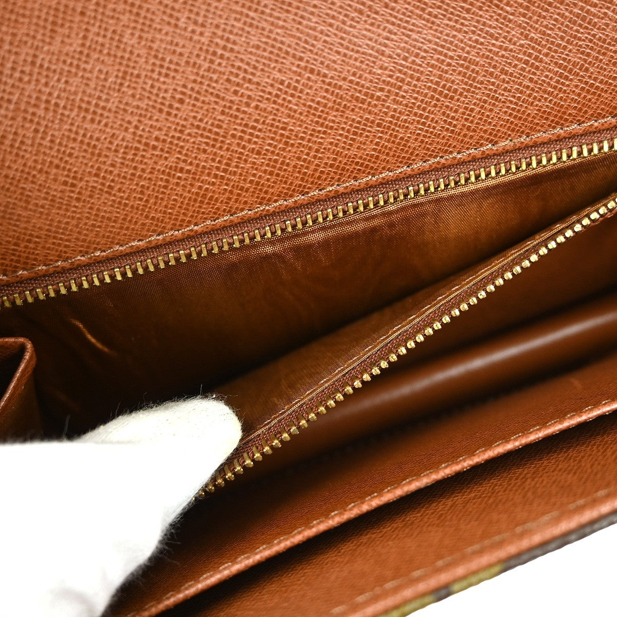 Louis Vuitton Dame Pochette Monogram Canvas, BROWN, CANVAS, Clutche & pouche