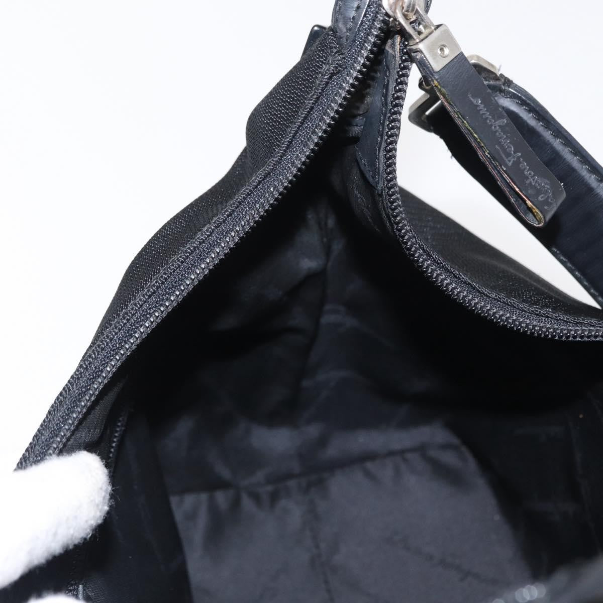 Salvatore Ferragamo Vala Shoulder Bag Nylon, Black, Nylon, Shoulder Bag
