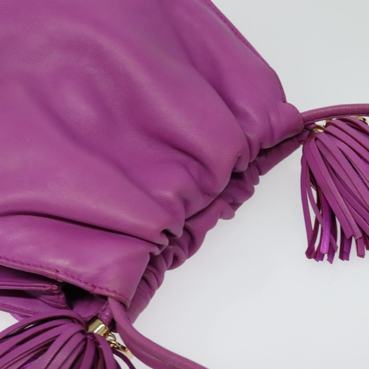 Loewe Flamenco Crossbody Bag Leather, PURPLE, LEATHER, Shoulder bag