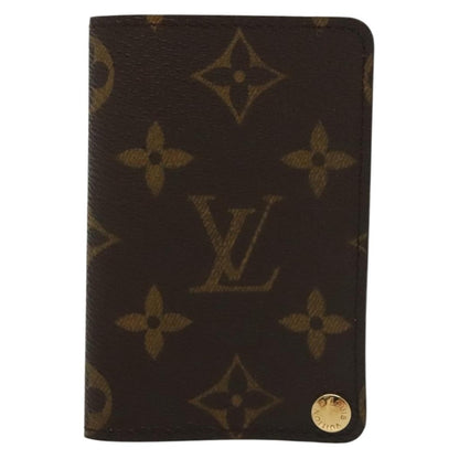 Louis Vuitton Porte Cartes Pression Card Case Monogram Canvas, BROWN, CANVAS, Card Holders