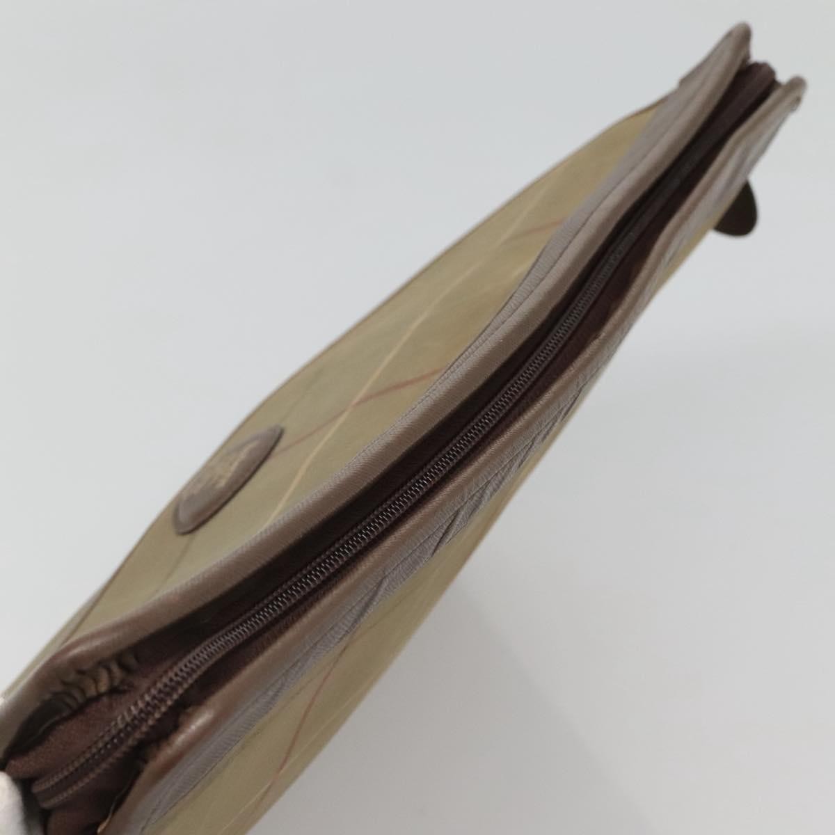 Burberry Nova check Pochette Canvas, BEIGE, CANVAS, Clutche & pouche