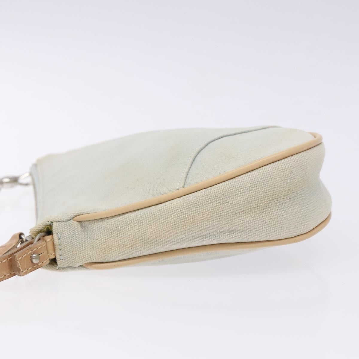 Christian Dior Vintage Saddle Bag Denim, BLUE, DENIM_JEANS, Shoulder bag