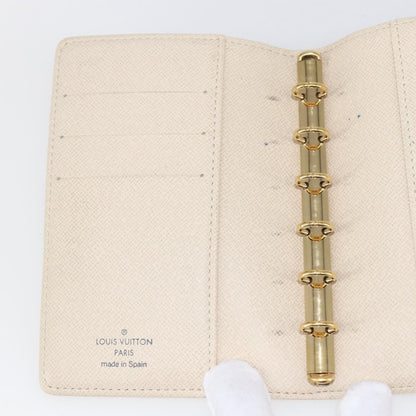 Louis Vuitton Agenda Cover Damier Azur, WHITE, CANVAS, Wallets