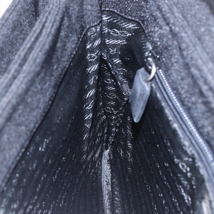 Prada Vintage Handbag Cotton, BLACK, COTTON, Handbag