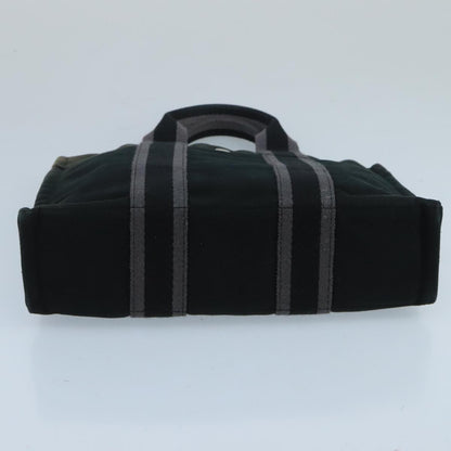 Hermes Fourre Tout Tote Canvas, BLACK, CANVAS, Tote bag