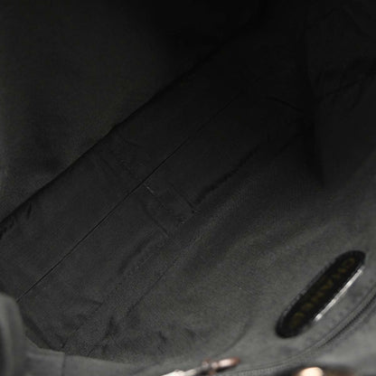 Chanel Vintage CC Resin Chain Tote Leather, BLACK, LEATHER, Tote bag