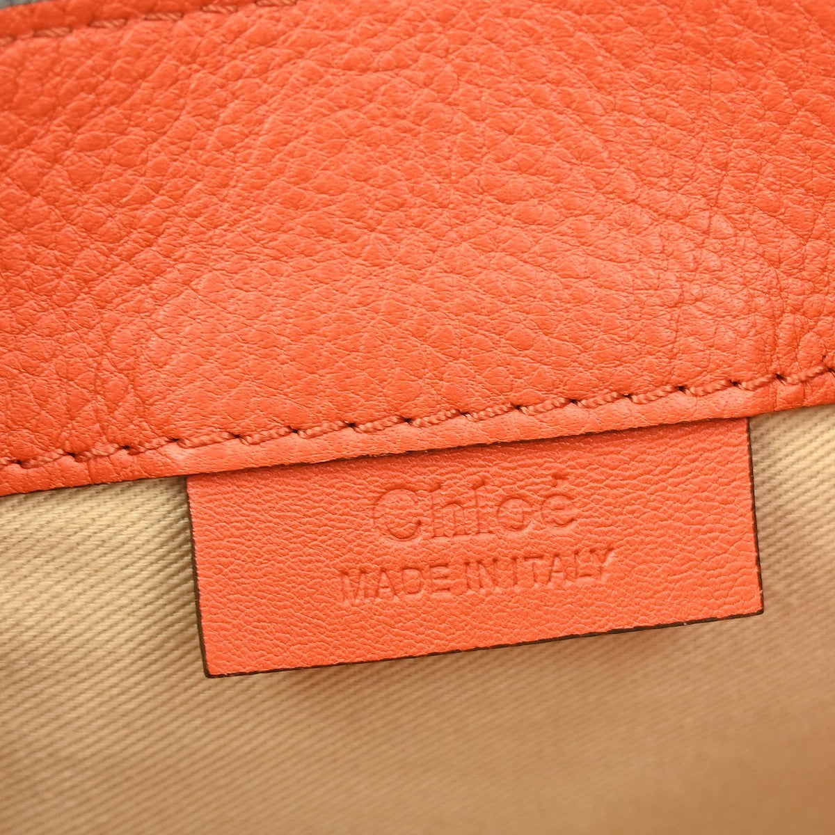 Chloe Faye Backpack Leather and Suede, ORANGE, SUEDE, Backpack