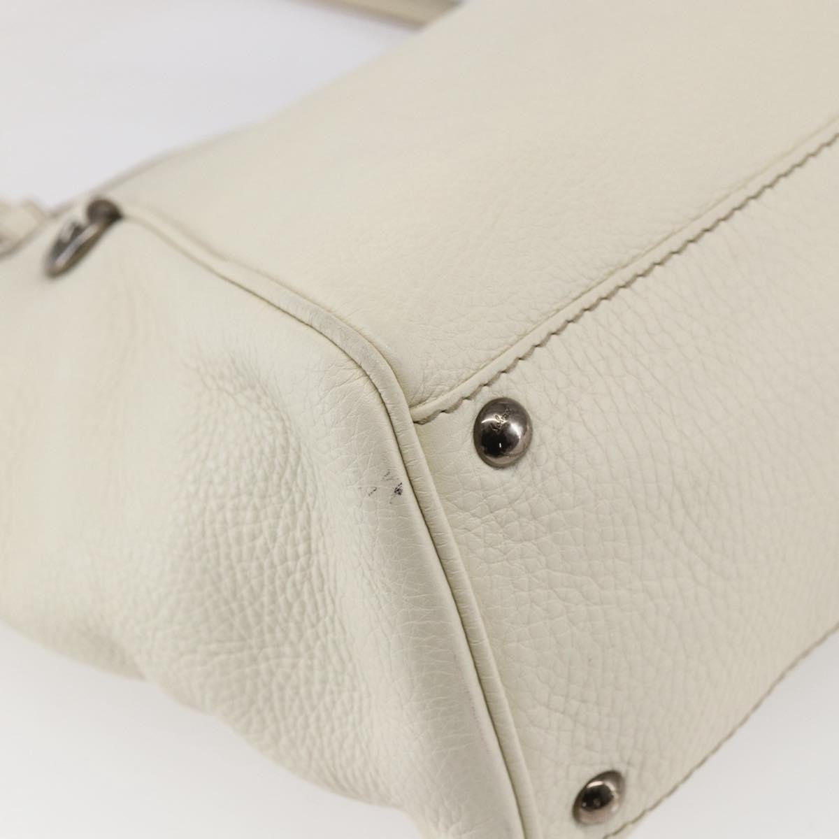 Salvatore Ferragamo Vintage Tote bag Leather, WHITE, LEATHER, Tote bag